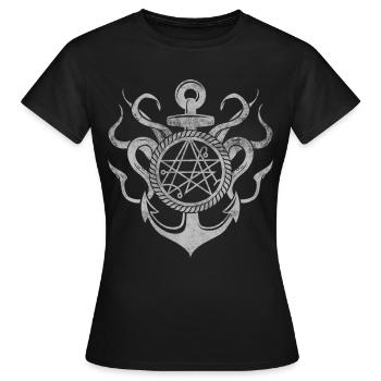 Ancient Anchor - Women's T-Shirt - black - Front - AI Model Female 172 dark (172cm)