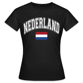 Drapeau néerlandais - T-shirt Femme - noir - Devant - AI Model Female 172 dark (172cm)