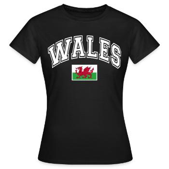 Drapeau du Pays de Galles - T-shirt Femme - noir - Devant - AI Model Female 172 dark (172cm)