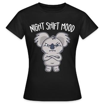 Koala Koala Bear Shift Travailleur de nuit - T-shirt Femme - noir - Devant - AI Model Female 172 dark (172cm)