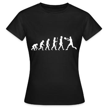 Tennis Evolution - Frauen T-Shirt - Schwarz - Vorne - AI Model Female 172 dark (172cm)