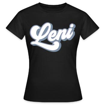 Leni | Farben änderbar - Frauen T-Shirt - Schwarz - Vorne - AI Model Female 172 dark (172cm)