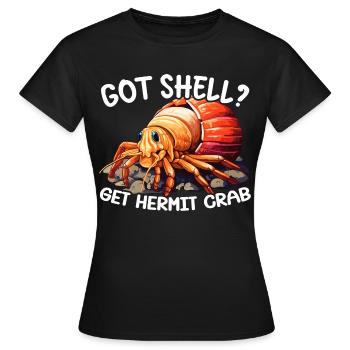 Mignon bernard-l’ermite crabes crustacés - T-shirt Femme - noir - Devant - AI Model Female 172 dark (172cm)