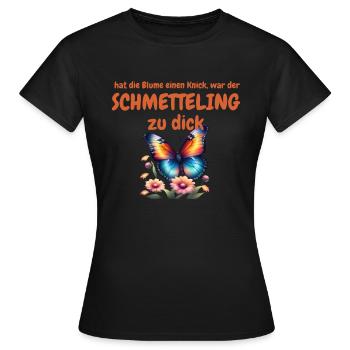 Schmetterling - Frauen T-Shirt - Schwarz - Vorne - AI Model Female 172 dark (172cm)