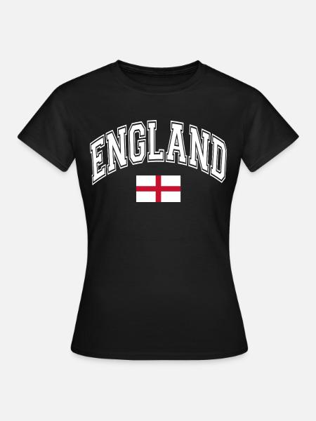 England Flagge - Frauen T-Shirt - Schwarz