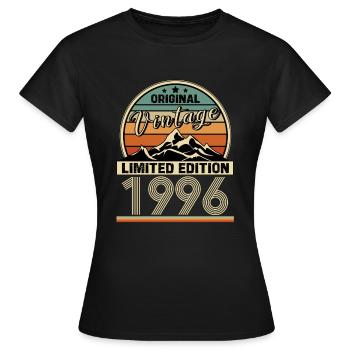 1996 - Frauen T-Shirt - Schwarz - Vorne - AI Model Female 172 dark (172cm)