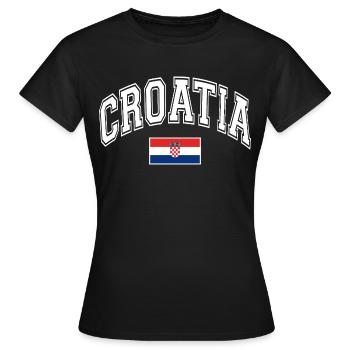 Croatie Croatie Drapeau - T-shirt Femme - noir - Devant - AI Model Female 172 dark (172cm)