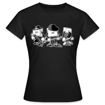 Mafia informatique - T-shirt Femme - noir - Devant - AI Model Female 172 dark (172cm)