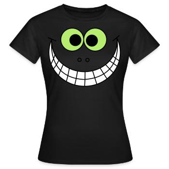 Grand sourire - T-shirt Femme - noir - Devant - AI Model Female 172 dark (172cm)