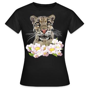 leopard nebula - Women's T-Shirt - black - Front - AI Model Female 172 dark (172cm)