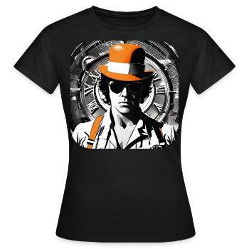 Cool Steampunk Design - T-shirt Femme - noir - Devant - AI Model Female 172 dark (172cm)