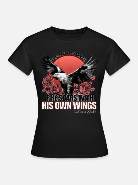 William Blakes Flugdesign - Frauen T-Shirt - Schwarz