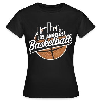 Joueurs de basket-ball de Los Angeles United States - T-shirt Femme - noir - Devant - AI Model Female 172 dark (172cm)