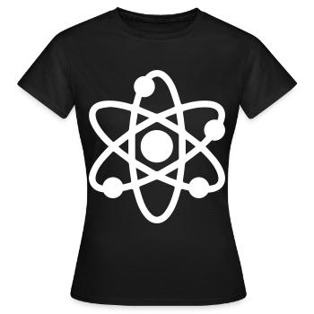 Icône Atom - T-shirt Femme - noir - Devant - AI Model Female 172 dark (172cm)
