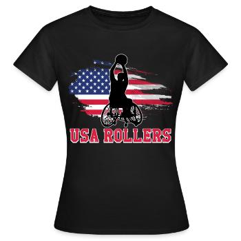 Handicap Für Rollstuhlbasketballspieler USA - Frauen T-Shirt - Schwarz - Vorne - AI Model Female 172 dark (172cm)