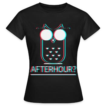 Afterhour Techno Raver Electro Rave Music Club - T-shirt Femme - noir - Devant - AI Model Female 172 dark (172cm)