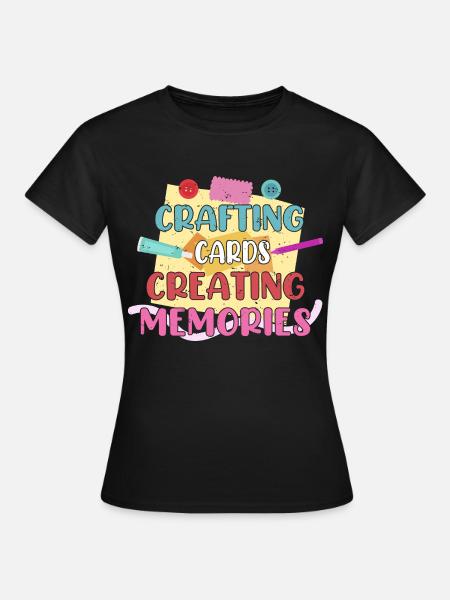 Karten Basteln Künstler Geschenk-Idee - Frauen T-Shirt - Schwarz