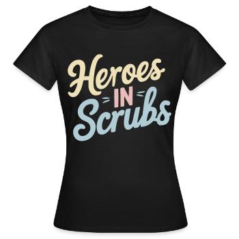 nurse in intensive care, - Women's T-Shirt - black - Front - AI Model Female 172 dark (172cm)