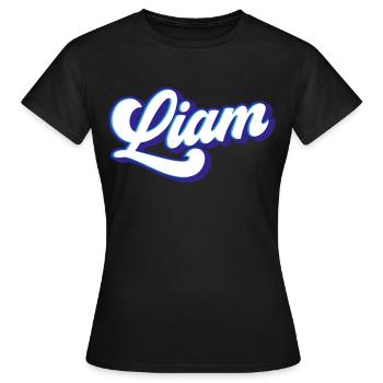 Liam | Farben änderbar - Frauen T-Shirt - Schwarz - Vorne - AI Model Female 172 dark (172cm)