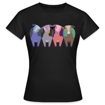 vaches vache - T-shirt Femme - noir - Devant - AI Model Female 172 dark (172cm)