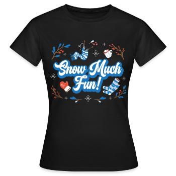 J'adore les glaces pour climat froid de la saison hivernale - T-shirt Femme - noir - Devant - AI Model Female 172 dark (172cm)