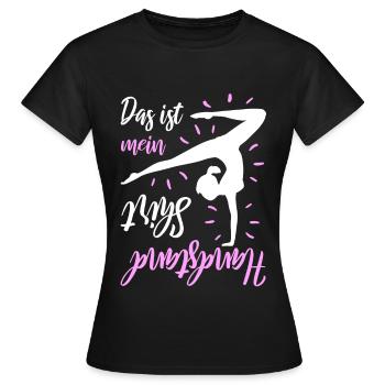 Das Ist Mein Handstand Shirt - Frauen T-Shirt - Schwarz - Vorne - AI Model Female 172 dark (172cm)