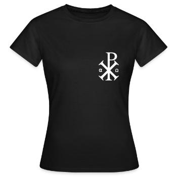 Jésus Chi Rho Le monogramme du Christ - T-shirt Femme - noir - Devant - AI Model Female 172 dark (172cm)