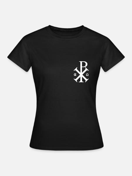 Jésus Chi Rho Le monogramme du Christ - T-shirt Femme - noir