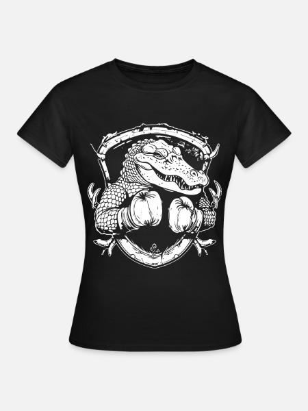 Alligator Boxer Fighter - Frauen T-Shirt - Schwarz
