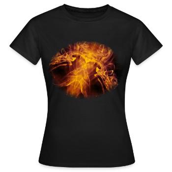 burning inside - Frauen T-Shirt - Schwarz - Vorne - AI Model Female 172 dark (172cm)