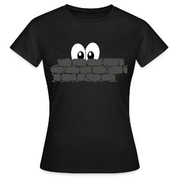 Derrière le mur - T-shirt Femme - noir - Devant - AI Model Female 172 dark (172cm)