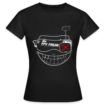 FPV FREAK SMILE - T-shirt Femme - noir - Devant - AI Model Female 172 dark (172cm)