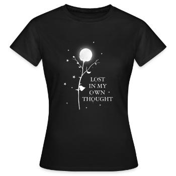Lune rose occulte - T-shirt Femme - noir - Devant - AI Model Female 172 dark (172cm)