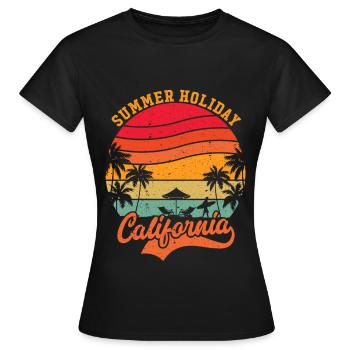 Sommerurlaub in Kalifornien - Frauen T-Shirt - Schwarz - Vorne - AI Model Female 172 dark (172cm)