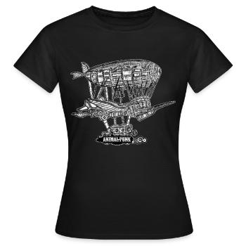 Mr. Bird SteamPunk TierPunk - Frauen T-Shirt - Schwarz - Vorne - AI Model Female 172 dark (172cm)