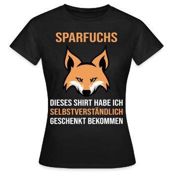 Sparfuchs Sparen Sparer - Frauen T-Shirt - Schwarz - Vorne - AI Model Female 172 dark (172cm)