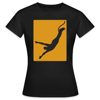 Bungee jumping - Women's T-Shirt - black - Front - AI Model Female 172 dark (172cm)