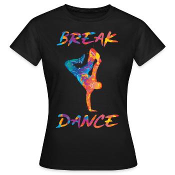 Breakdance breaker bboy hip hop - Frauen T-Shirt - Schwarz - Vorne - AI Model Female 172 dark (172cm)
