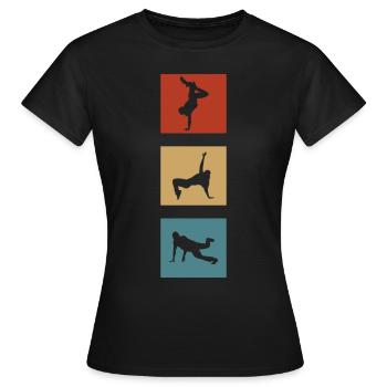 Breakdance retro bboy breaker - Frauen T-Shirt - Schwarz - Vorne - AI Model Female 172 dark (172cm)