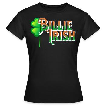 Billie Irish - Saint-Patrick - Paddy’s Day - T-shirt Femme - noir - Devant - AI Model Female 172 dark (172cm)