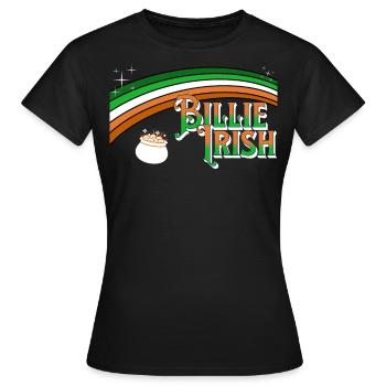 Billie Irish - Saint-Patrick - Paddy’s Day - T-shirt Femme - noir - Devant - AI Model Female 172 dark (172cm)