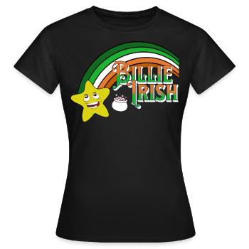Billie Irish - Saint-Patrick - Paddy’s Day - T-shirt Femme - noir - Devant - AI Model Female 172 dark (172cm)