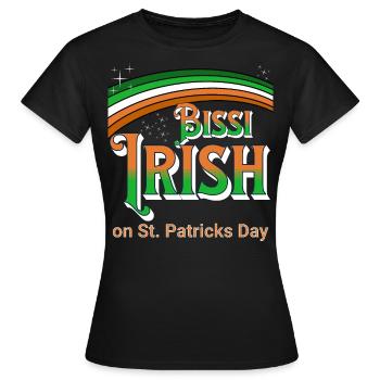 Bissi Irish - am St.Patrick's Day! - Frauen T-Shirt - Schwarz - Vorne - AI Model Female 172 dark (172cm)