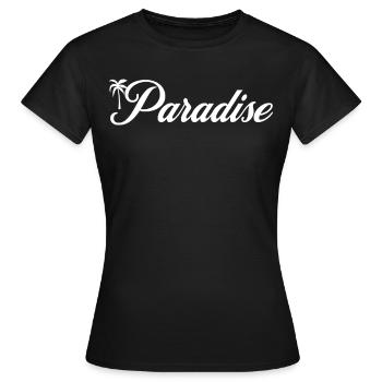 Paradise - Palmen, Meer und Urlaub - Frauen T-Shirt - Schwarz - Vorne - AI Model Female 172 dark (172cm)