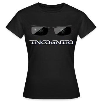 Lunettes de soleil cassées - Incognito - T-shirt Femme - noir - Devant - AI Model Female 172 dark (172cm)