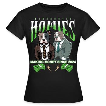 Sidehustle Homies - gagner de l’argent depuis 2024 - T-shirt Femme - noir - Devant - AI Model Female 172 dark (172cm)