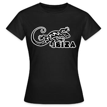 IBIZA - Frauen T-Shirt - Schwarz - Vorne - AI Model Female 172 dark (172cm)