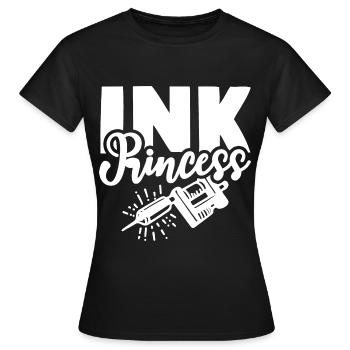 Encre Princesse Tatouage encré - T-shirt Femme - noir - Devant - AI Model Female 172 dark (172cm)