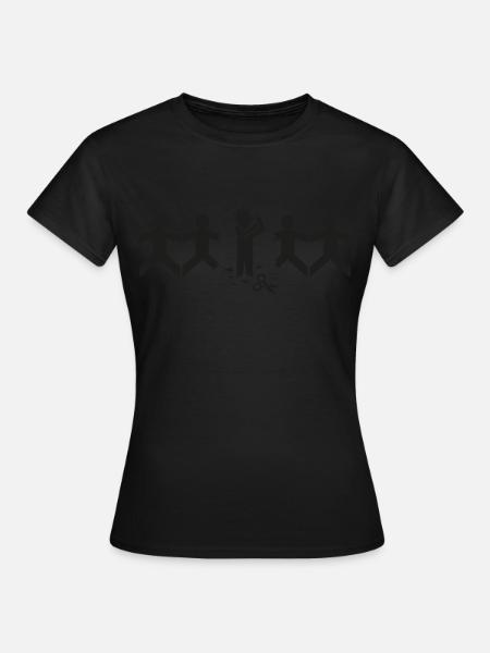 Punk Strichmännchen | Coole Geschenkidee - Frauen T-Shirt - Schwarz