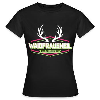 Waidfrausheil | Colors can be changed - Women's T-Shirt - black - Front - AI Model Female 172 dark (172cm)